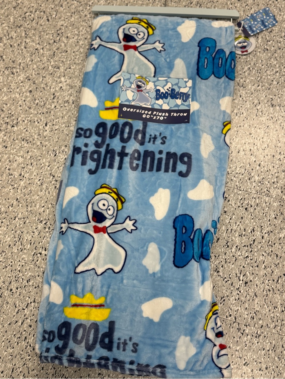 Light Blue Plush Throw Blanket